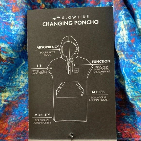 SLOWTIDE Changing Poncho UNISEX sz S-M NEW - Picture 6 of 8